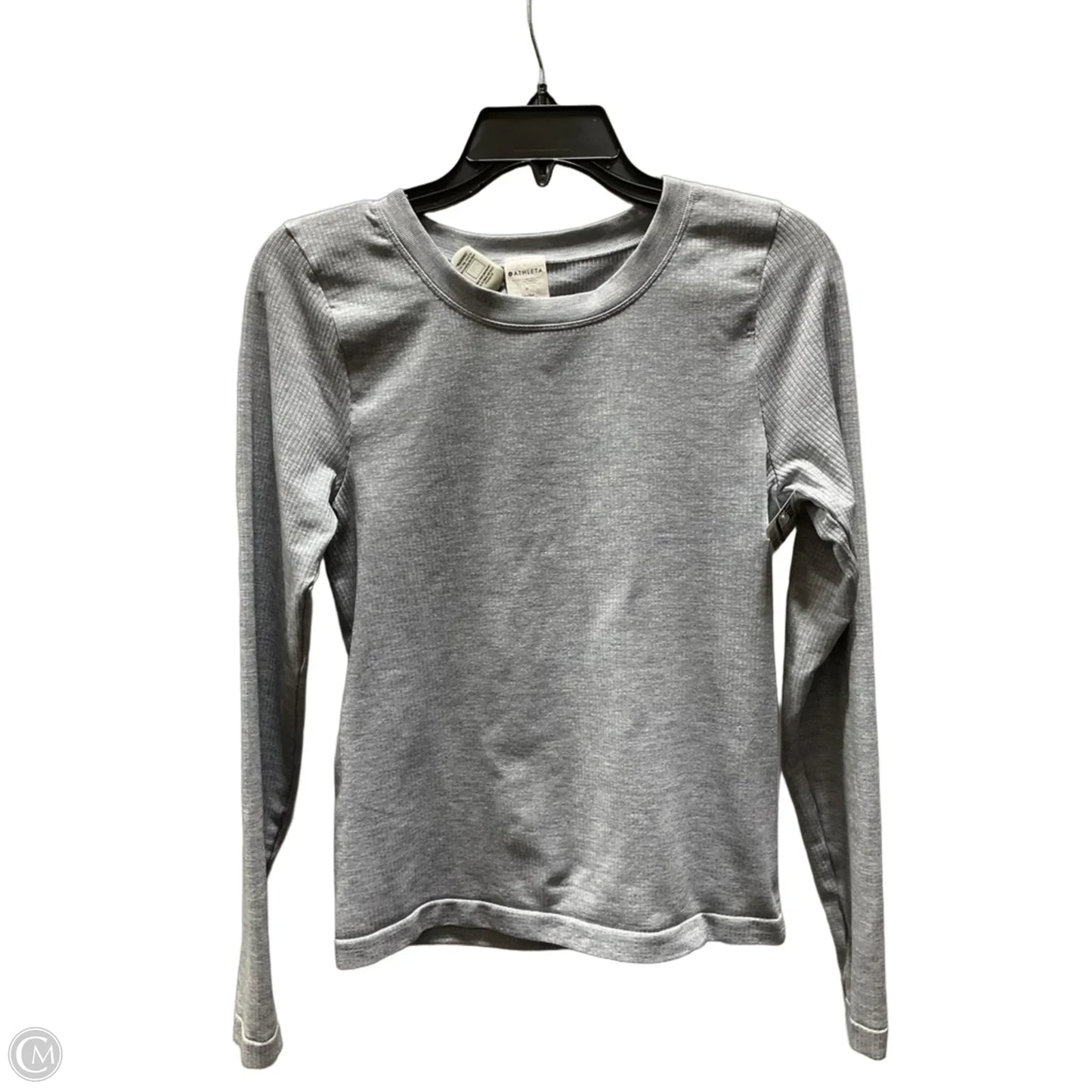 Athletic Top Long Sleeve Crewneck By Athleta In Grey, Size: M