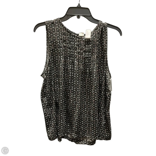 Top Sleeveless By Gap In Black & Grey, Size: L