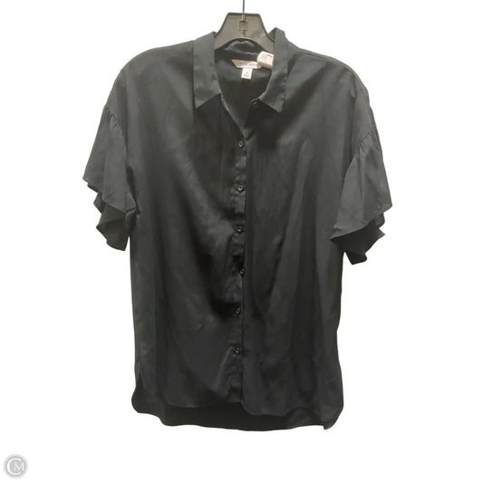 Top Short Sleeve By Nine West In Black, Size: M