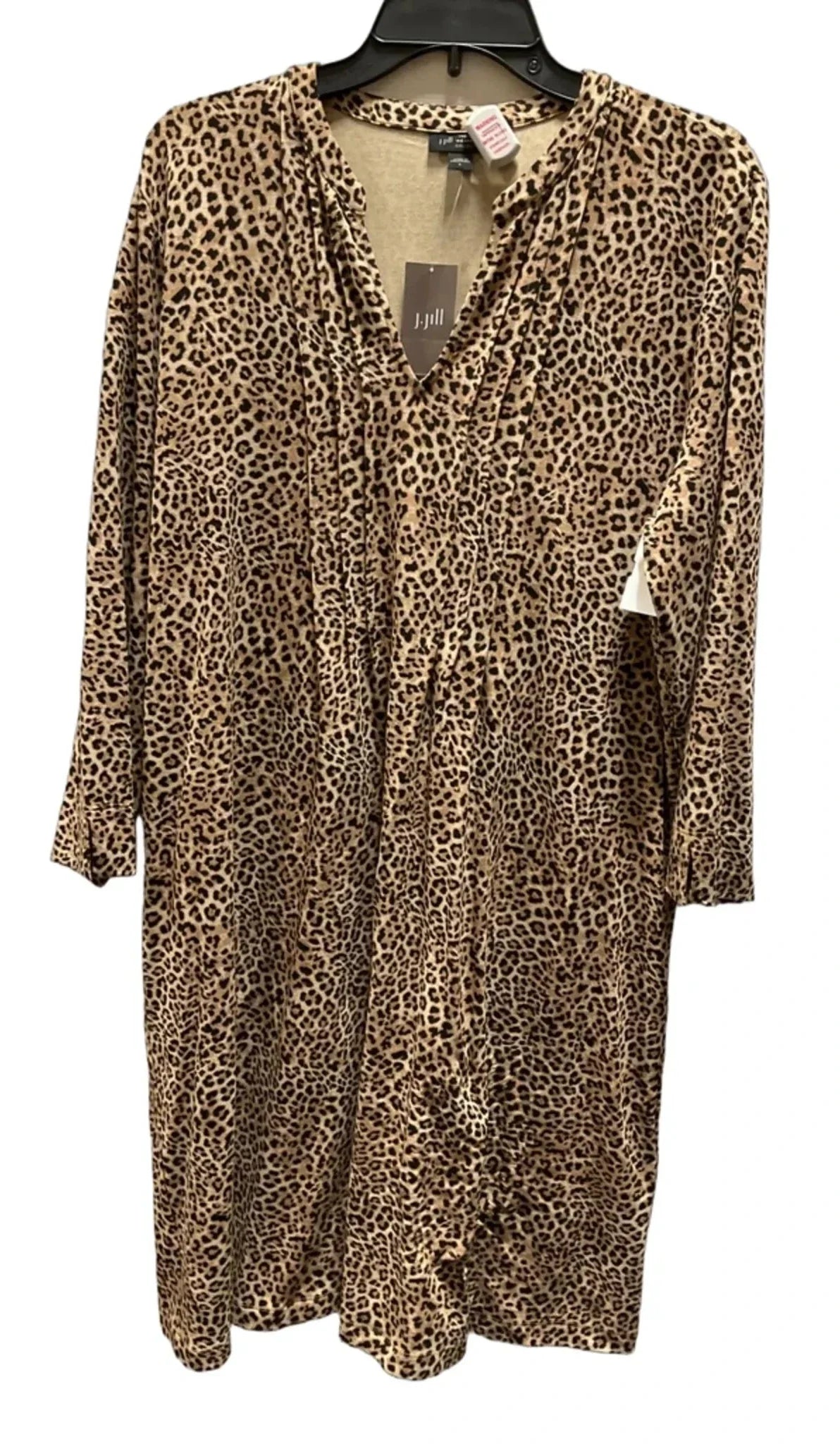 Dress Casual Midi By J. Jill In Leopard Print, Size: L