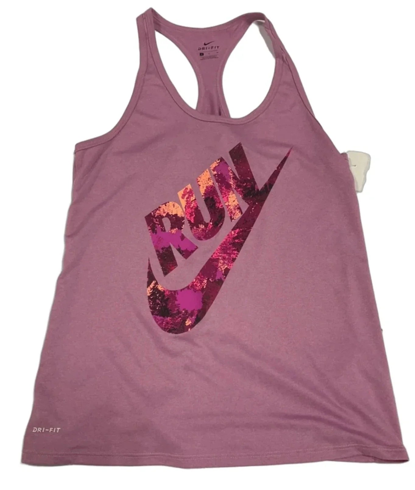 Athletic Tank Top By Nike In Pink & Red, Size: M