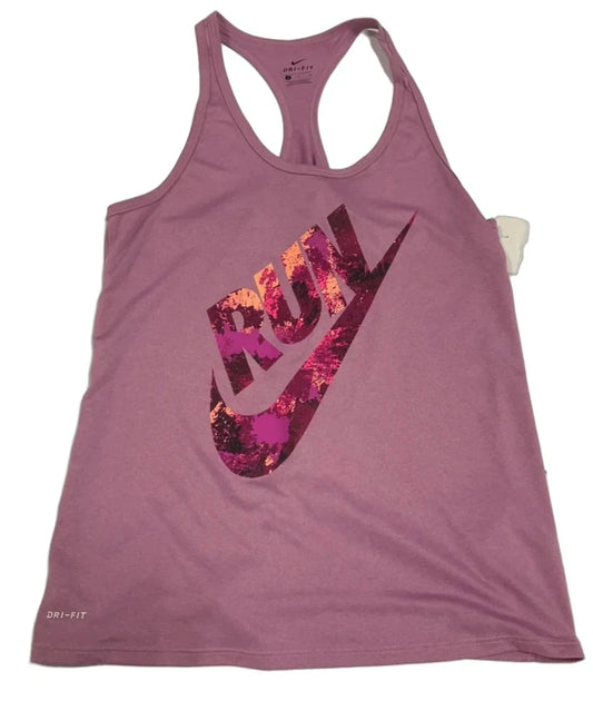 Athletic Tank Top By Nike In Pink & Red, Size: M