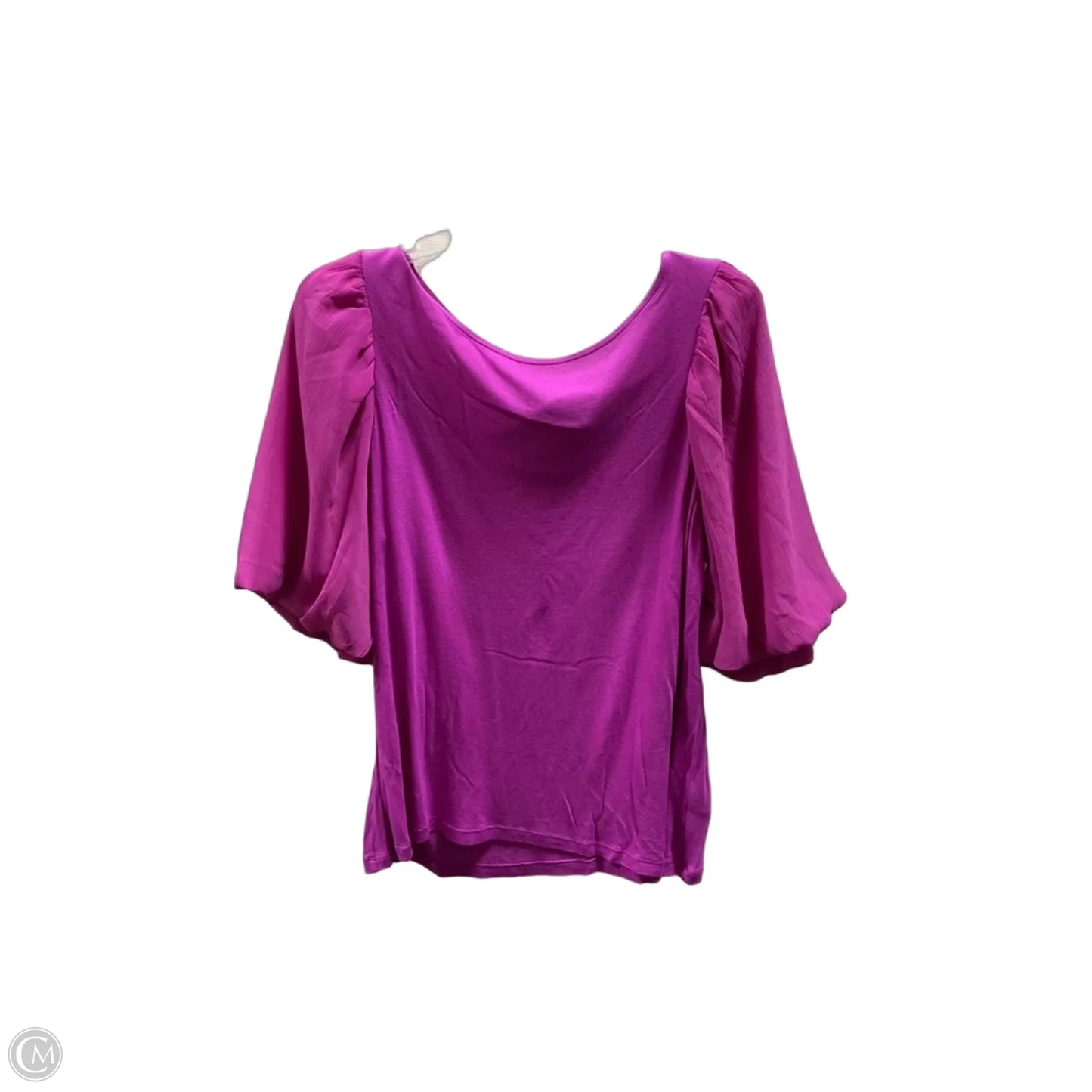 Top Short Sleeve By Banana Republic In Purple, Size: L
