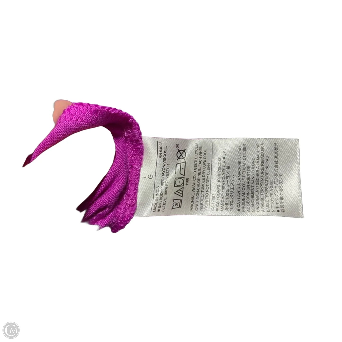 Top Short Sleeve By Banana Republic In Purple, Size: L