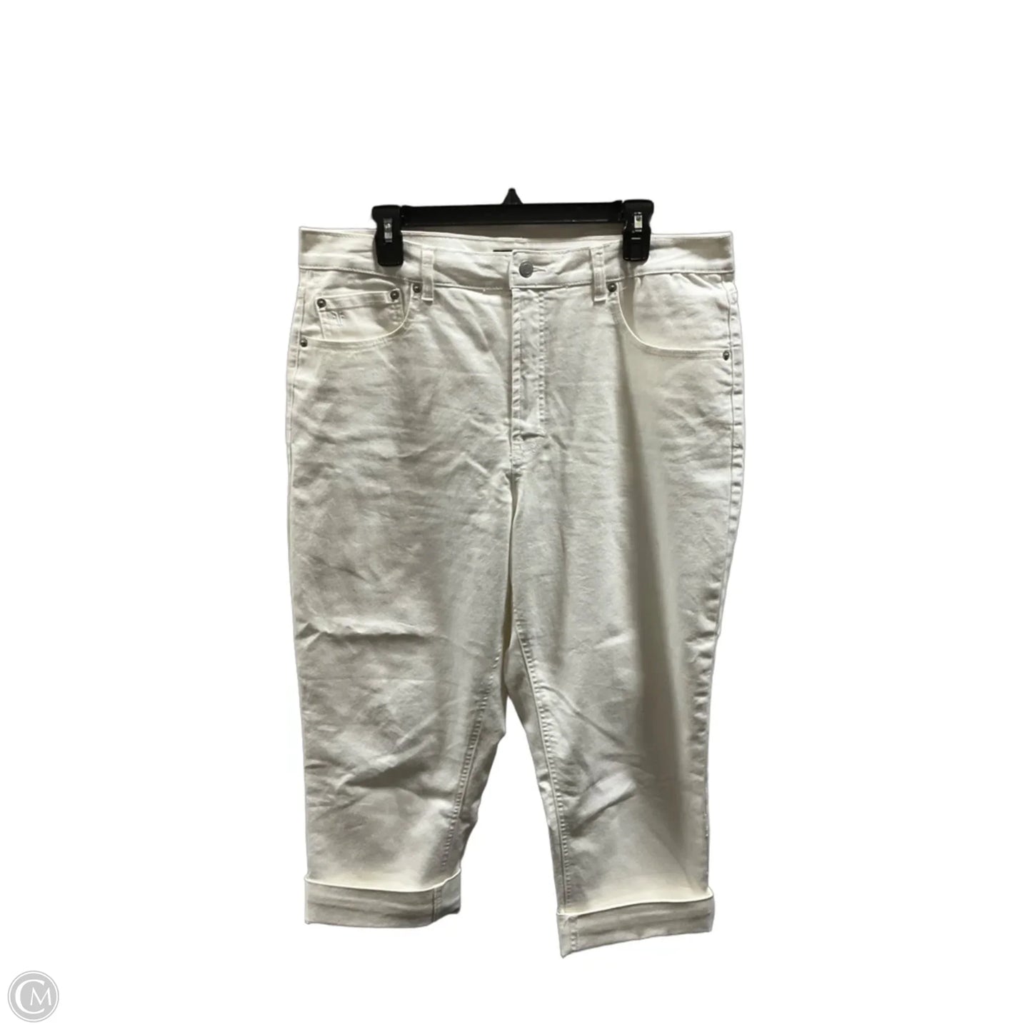 Jeans Cropped By Frye In Cream, Size: 14