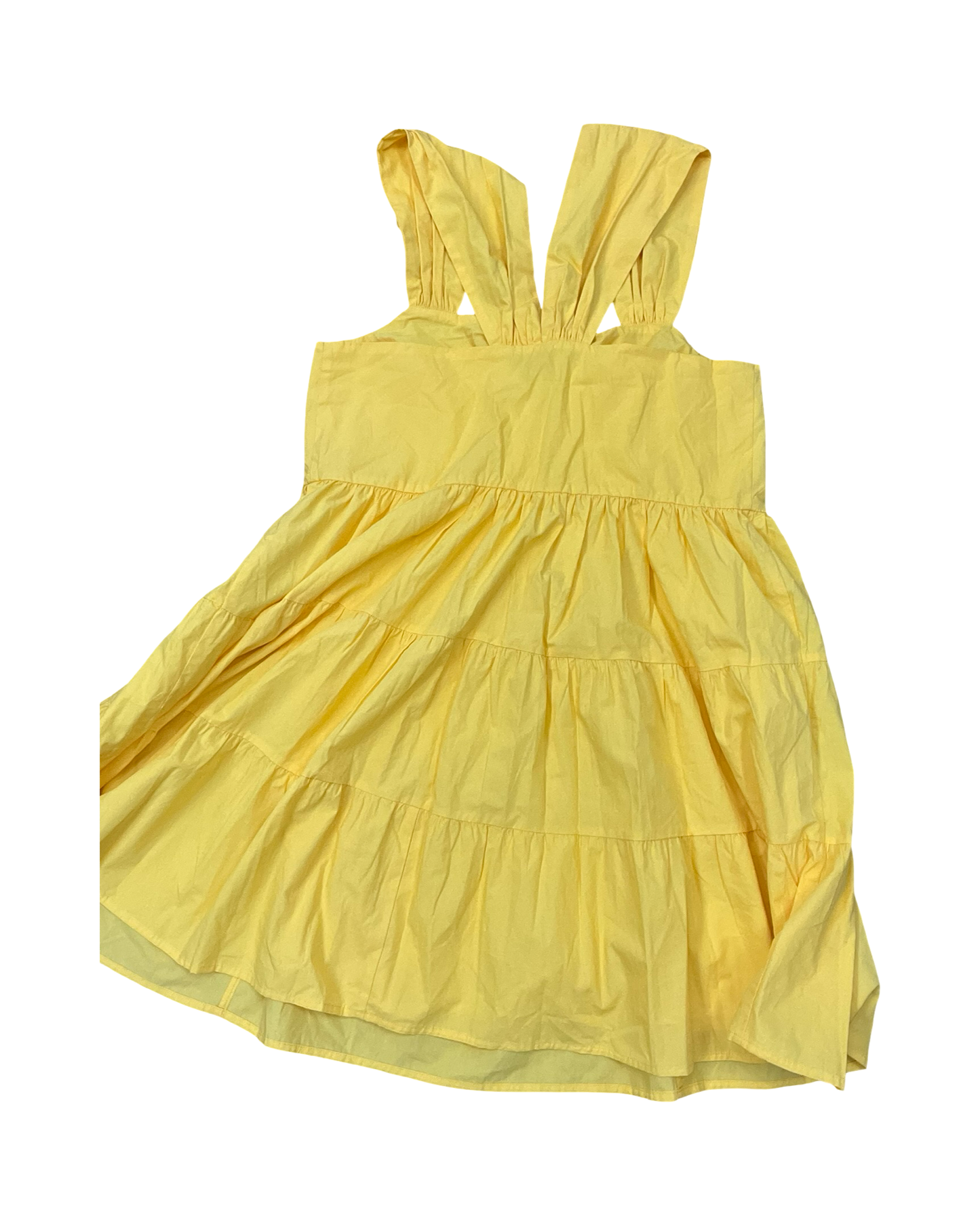 Dress Casual Midi By Banana Republic In Yellow, Size:M