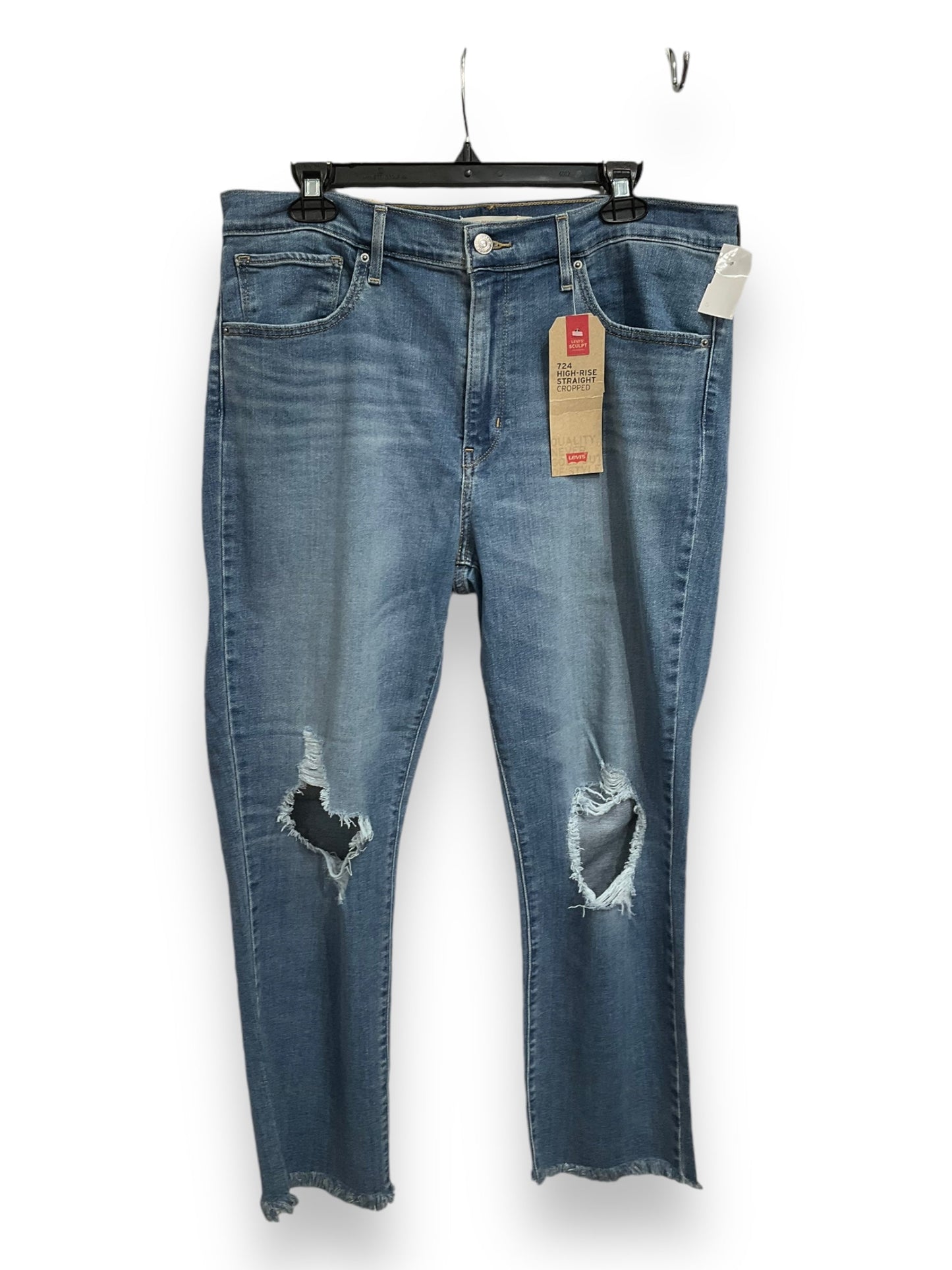 Jeans Skinny By Levis In Blue Denim, Size: 14