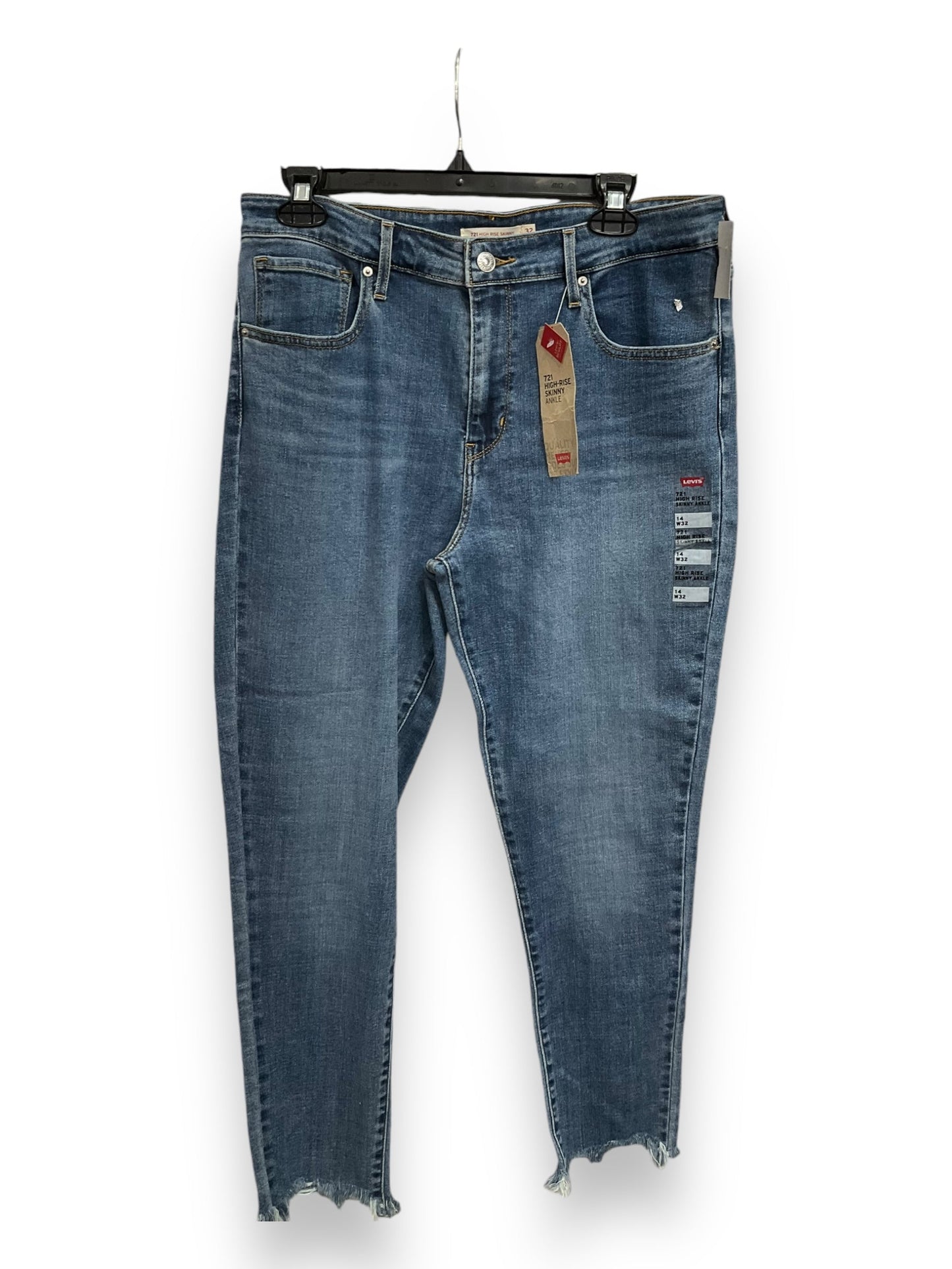 Jeans Skinny By Levis In Blue Denim, Size: 16