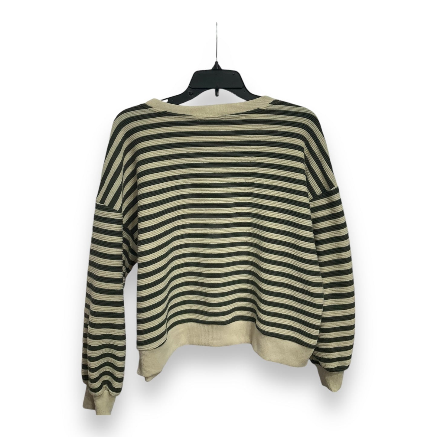 Top Long Sleeve By Blu Pepper In Striped Pattern, Size: L