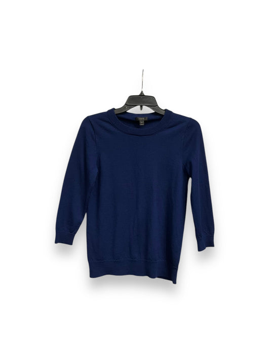 Top 3/4 Sleeve Basic By J. Crew In Blue, Size: M