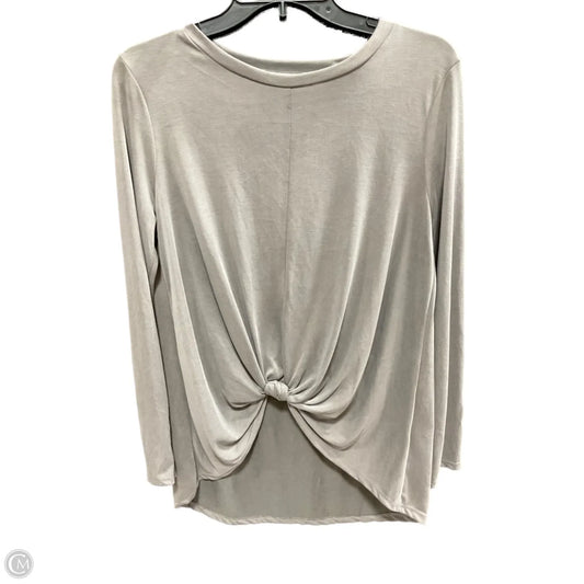 Top Long Sleeve Basic By Lush In Grey, Size: M