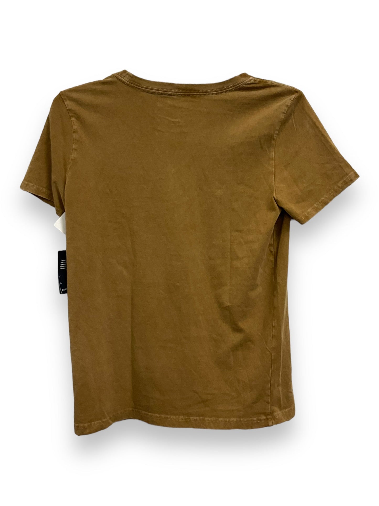 Brown Top Short Sleeve Lucky Brand, Size S