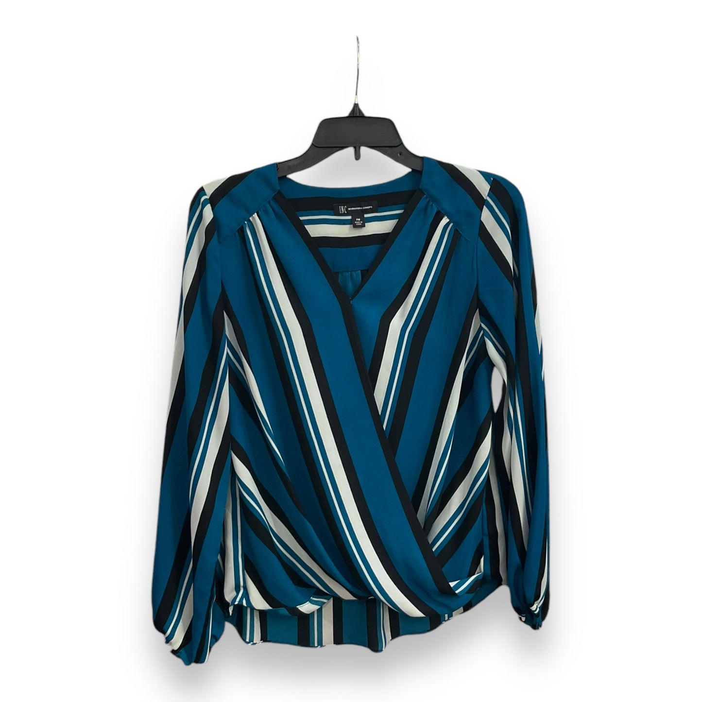 Top Long Sleeve By Inc In Striped Pattern, Size: Mp