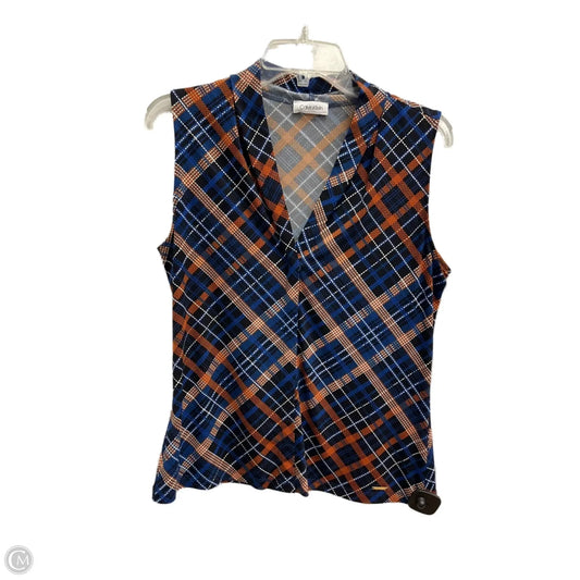 Top Sleeveless By Calvin Klein In Multi-colored, Size: S