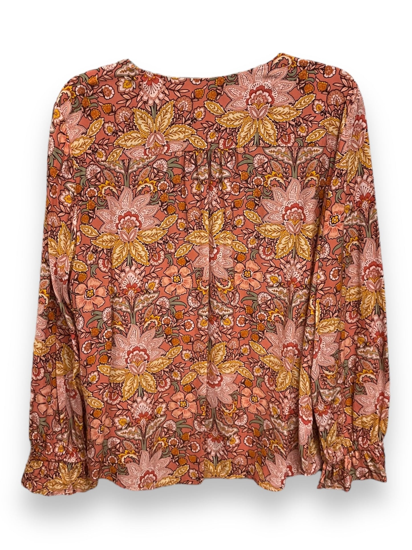 Paisley Print Top Long Sleeve Francesca's, Size Xl