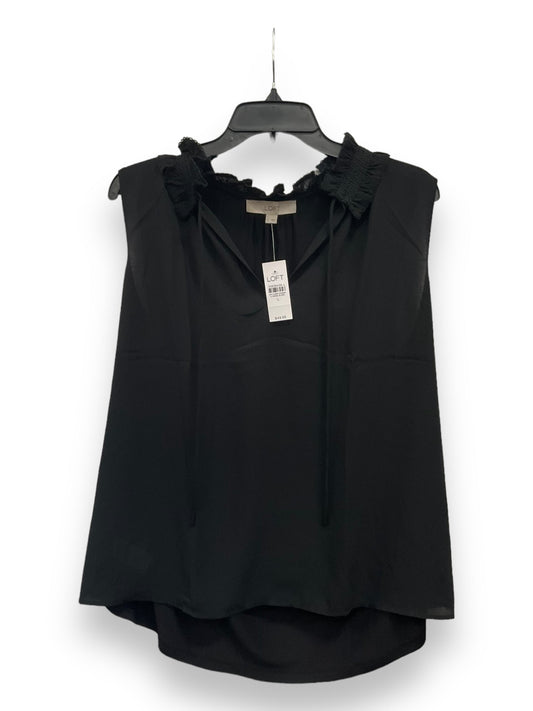 Black Blouse Sleeveless Loft, Size S