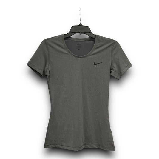 Grey Athletic Top Short Sleeve Nike Apparel, Size L