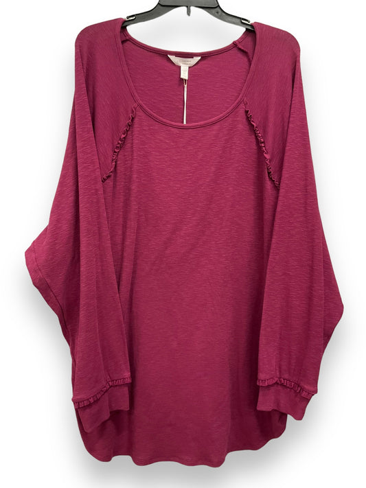 Top Long Sleeve By Lc Lauren Conrad In Purple, Size: 2x