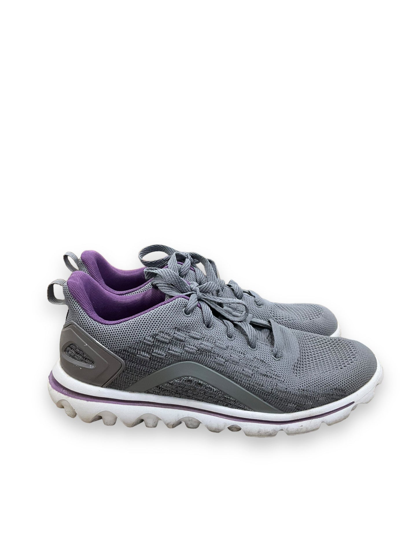 Shoes Athletic By Clothes Mentor In Grey & Purple, Size: 10