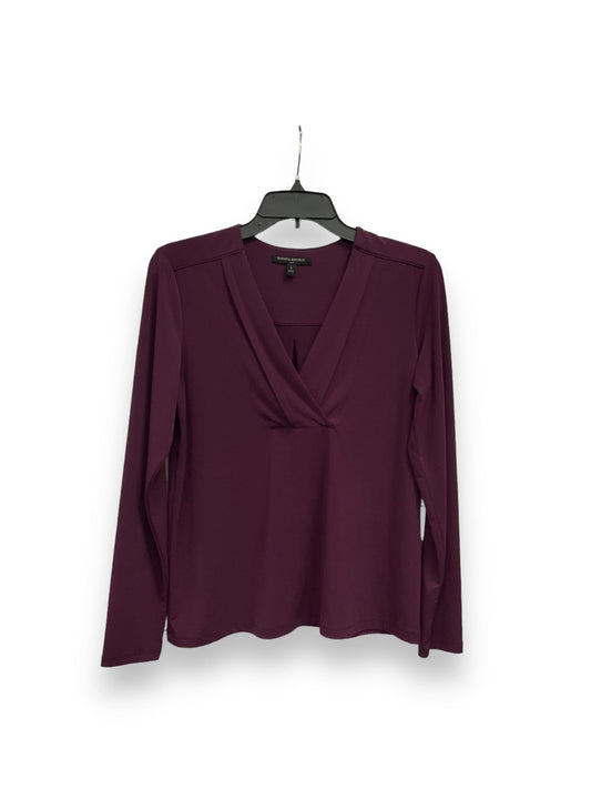 Top Long Sleeve By Banana Republic In Purple, Size: S