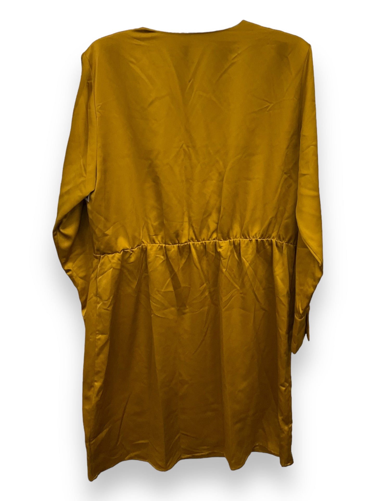 Dress Casual Midi By H&m In Yellow, Size: M