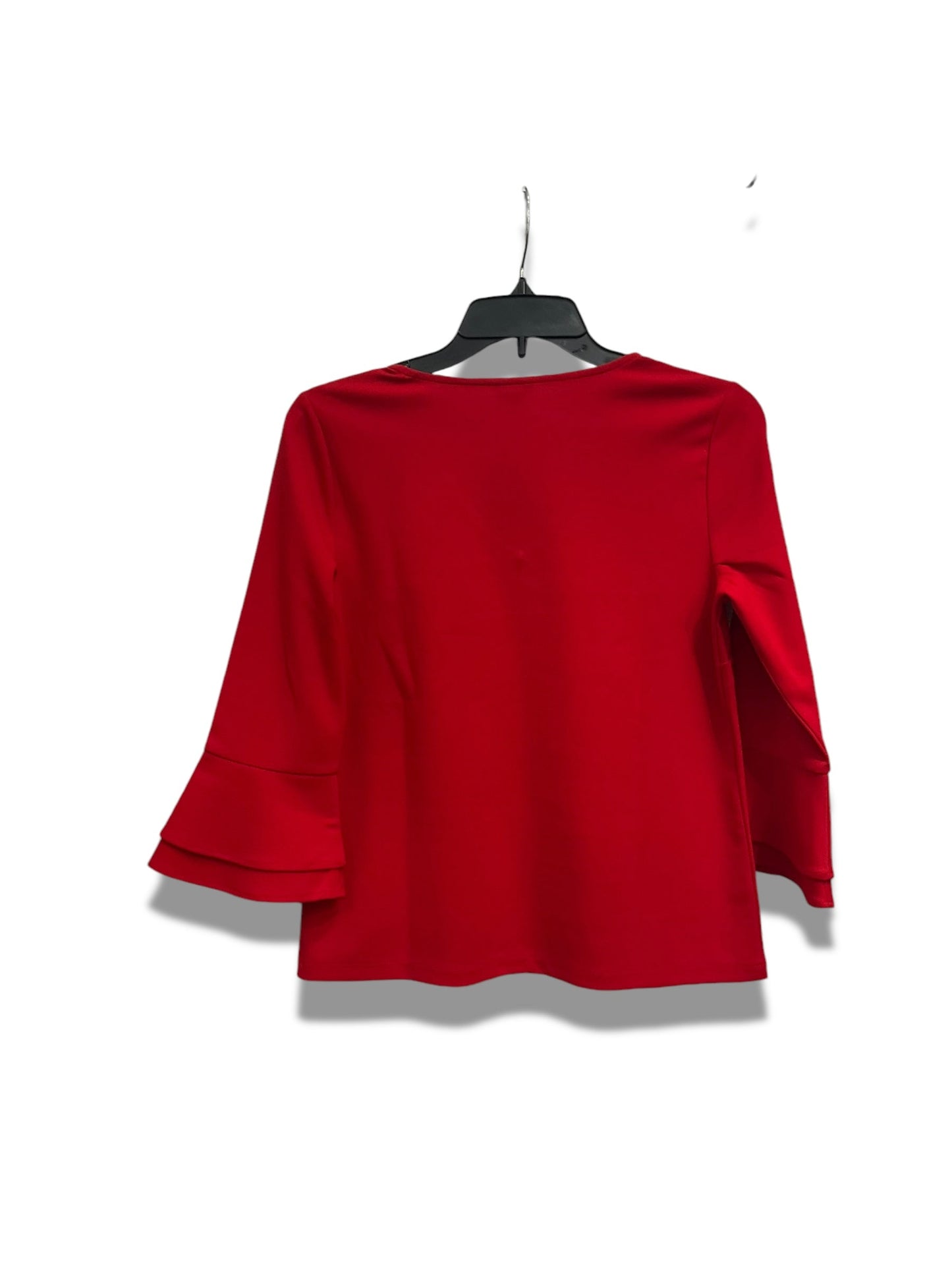 Top 3/4 Sleeve By Ann Taylor In Red, Size: Petite   Xs