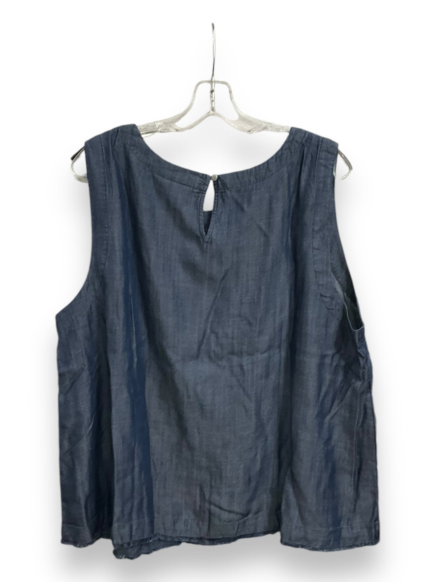 Top Sleeveless By Liz Claiborne In Blue, Size: Xxl