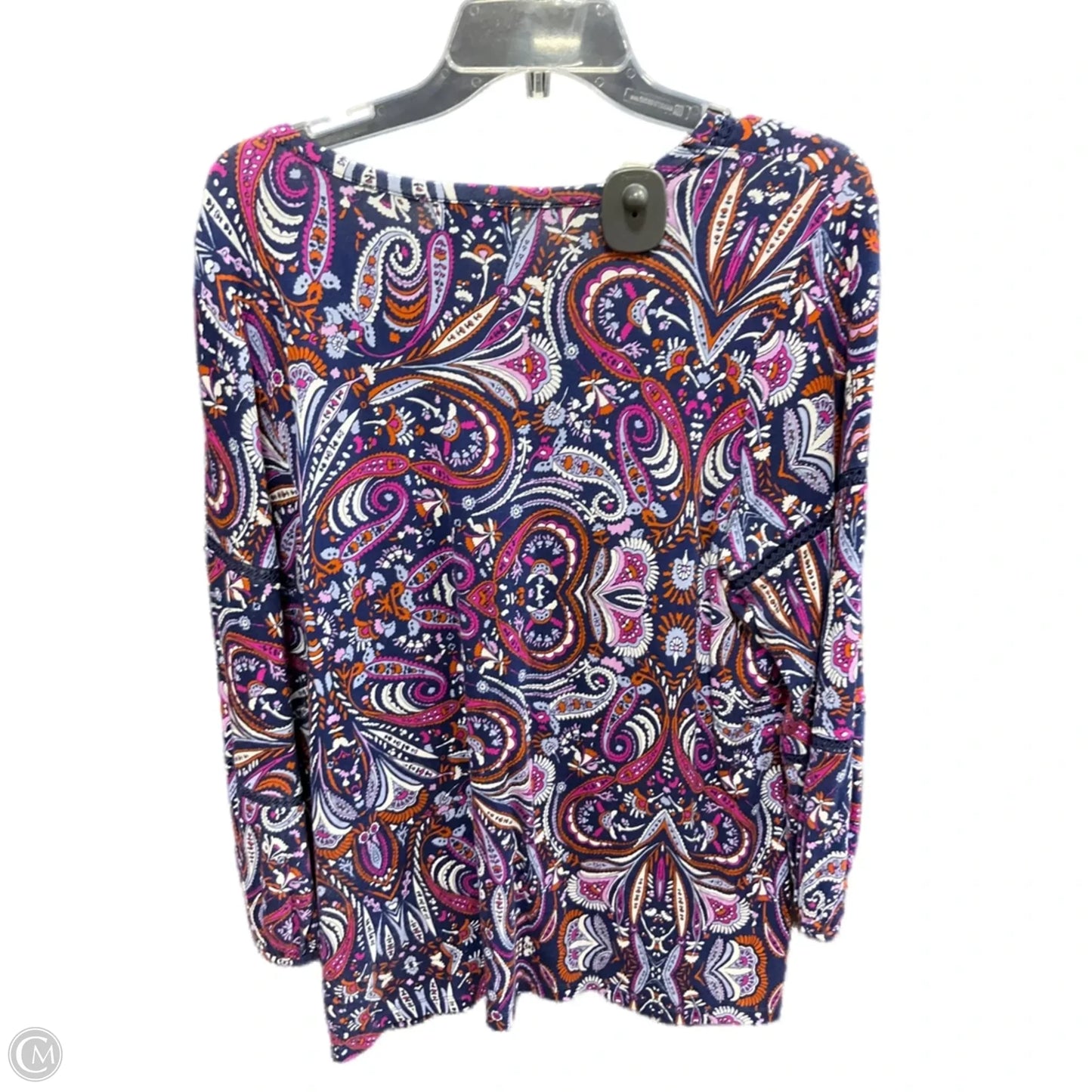 Top 3/4 Sleeve Basic By Liz Claiborne In Multi-colored, Size: L