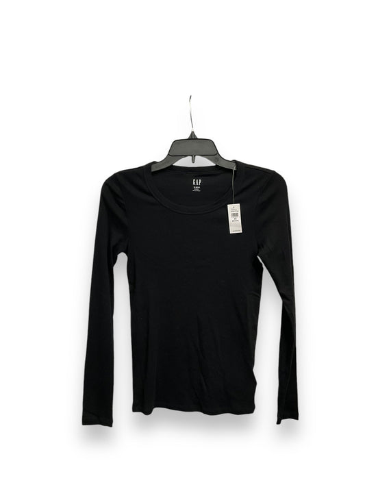 Top Long Sleeve Basic By Gap In Black, Size: Xsp