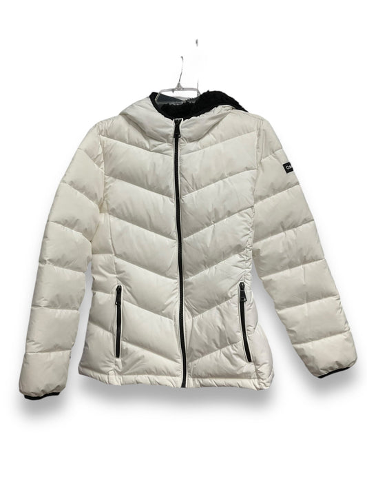 Coat Puffer & Quilted By Calvin Klein Performance In White, Size: M