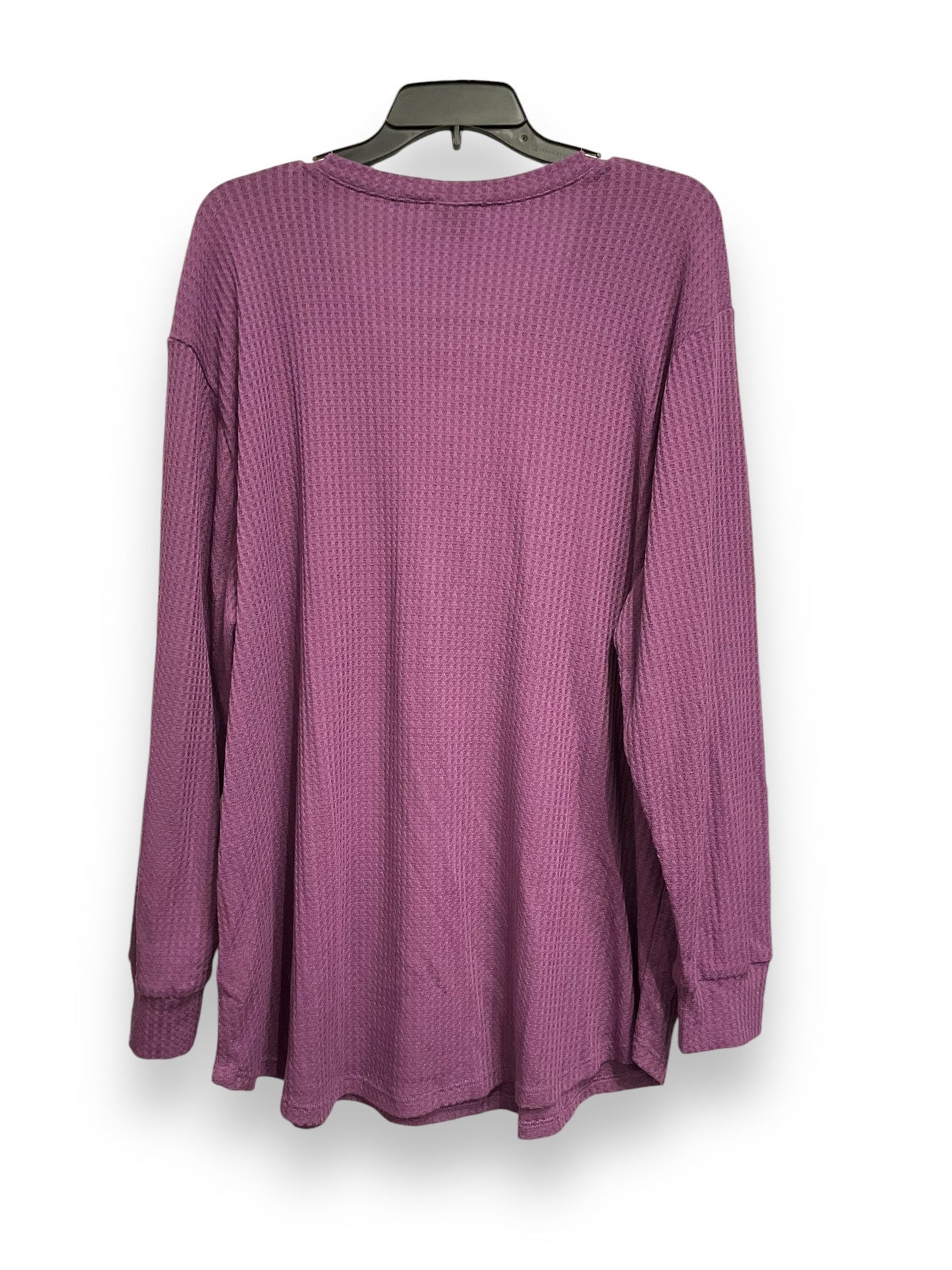 Top Long Sleeve Basic By Torrid In Purple, Size: 2x