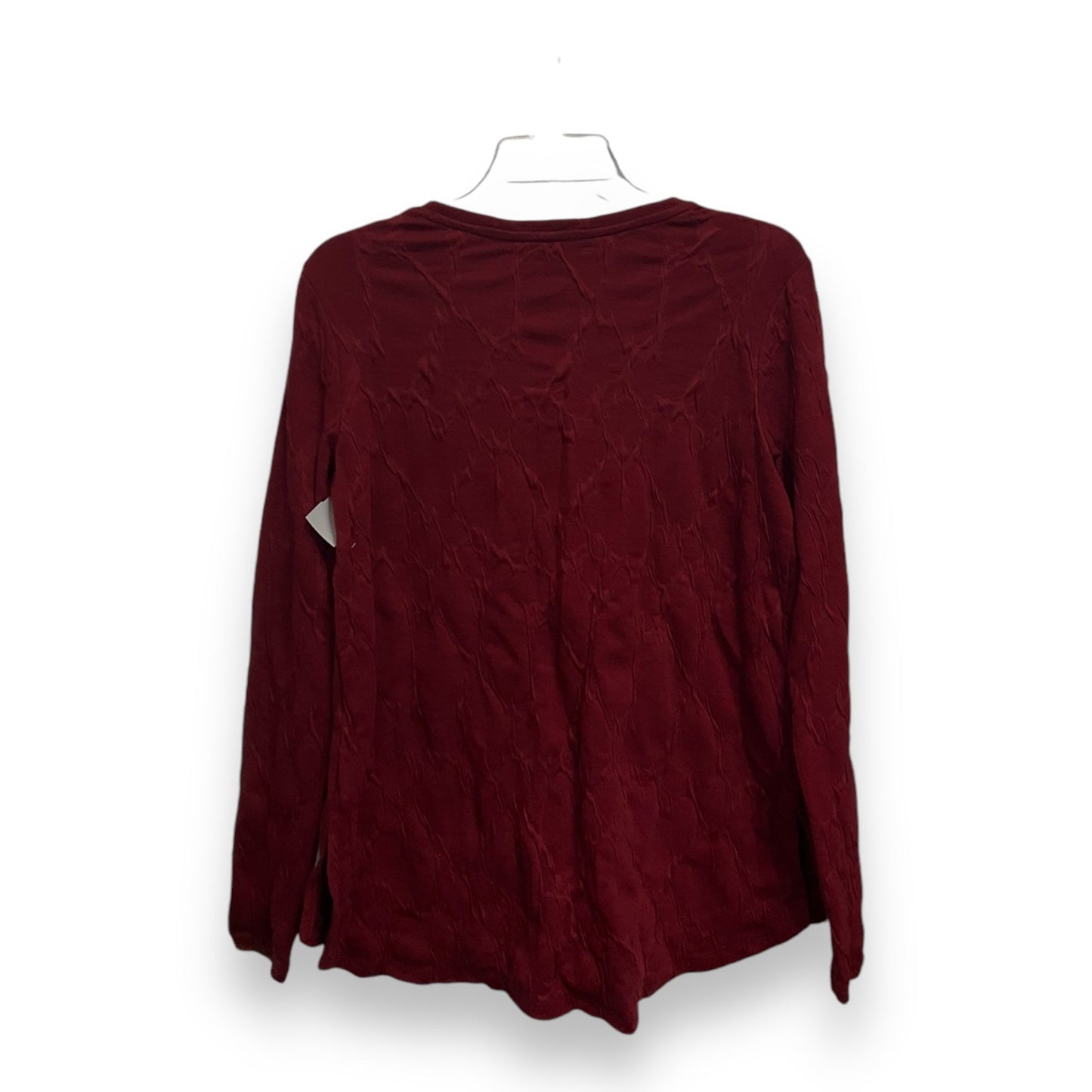 Top Long Sleeve Basic By Simply Vera In Red, Size: M