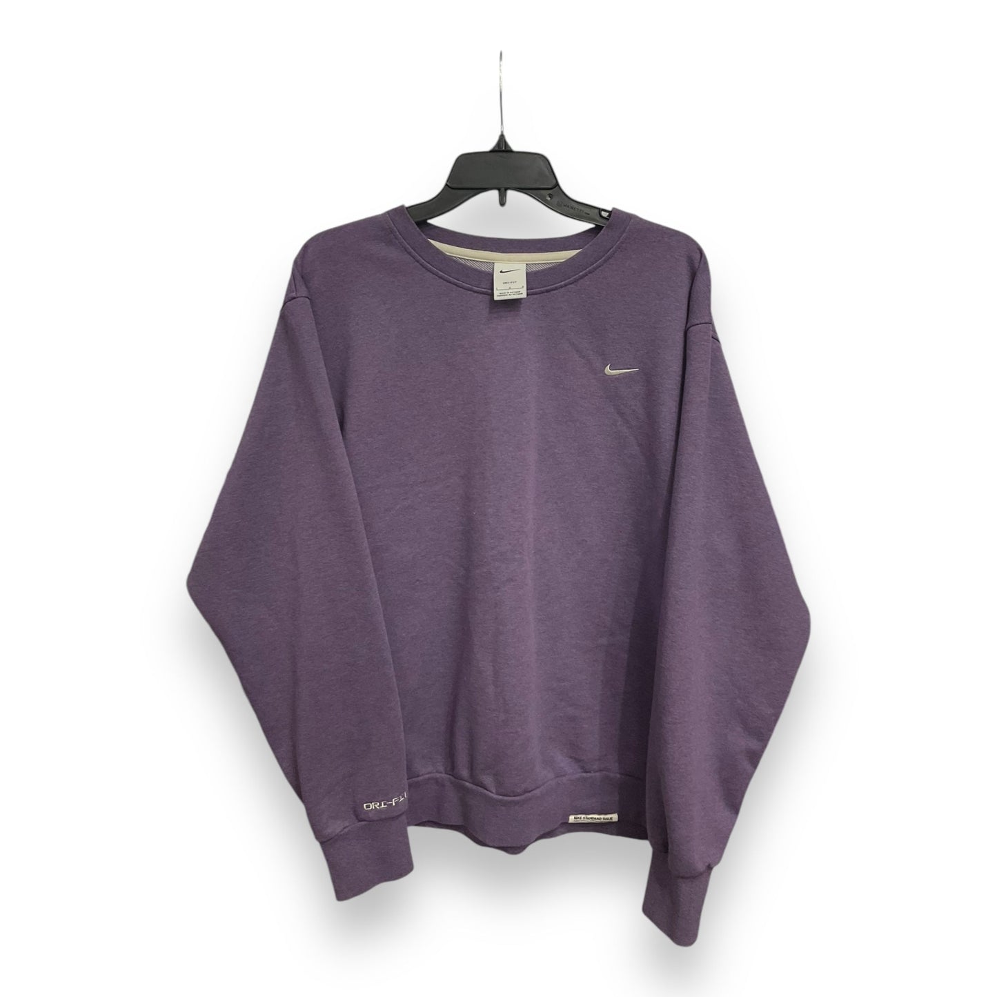 Athletic Sweatshirt Crewneck By Nike Apparel In Purple, Size: L