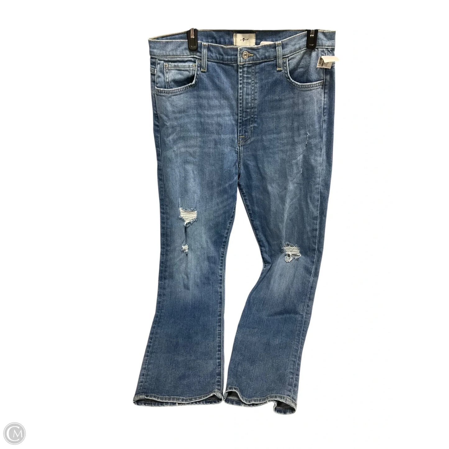 Jeans Straight By 7 For All Mankind In Blue Denim, Size: 14