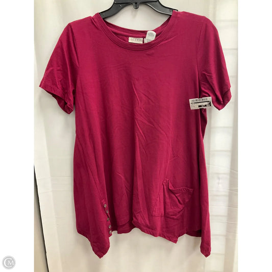Top Short Sleeve Basic By Logo In Purple, Size: M