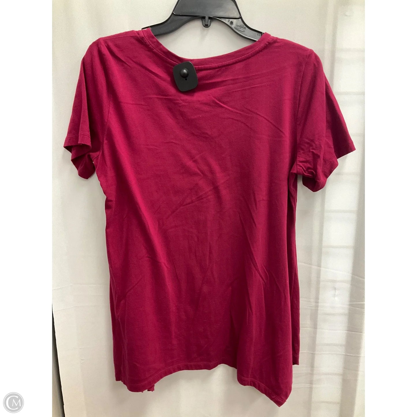 Top Short Sleeve Basic By Logo In Purple, Size: M