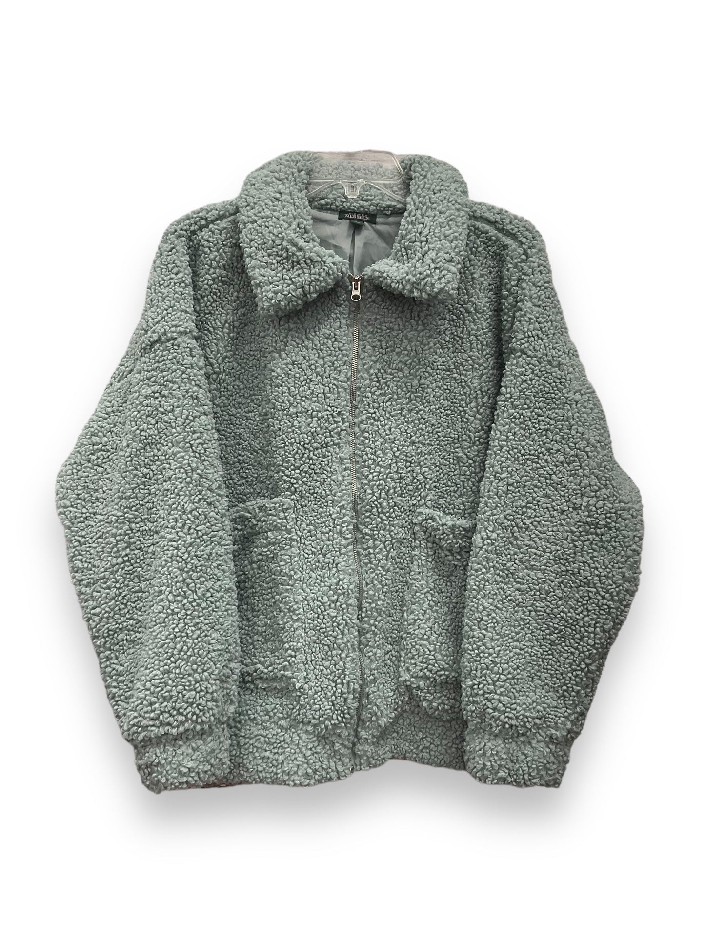 Jacket Faux Fur & Sherpa By Wild Fable In Green, Size: Xs