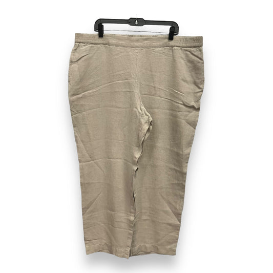 Tan Pants Linen J. Jill, Size 2x