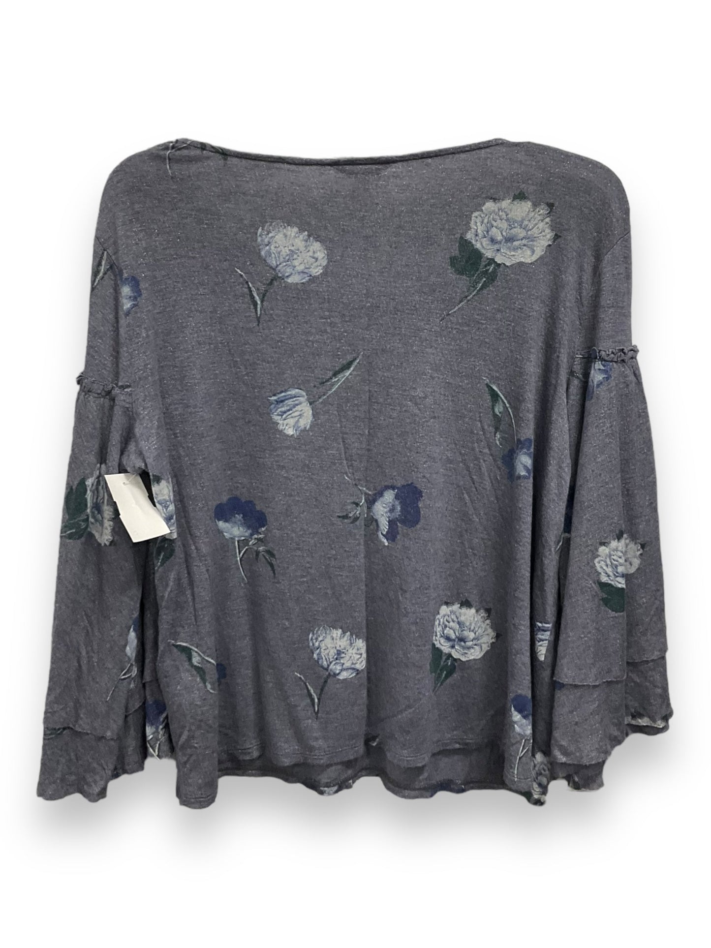 Top 3/4 Sleeve By Lucky Brand In Floral Print, Size: M