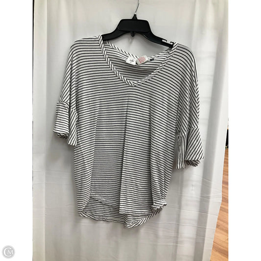 Top Short Sleeve By Cabi In Striped Pattern, Size: Xs