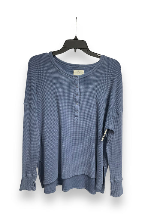 Top Long Sleeve By Aerie In Blue, Size: M