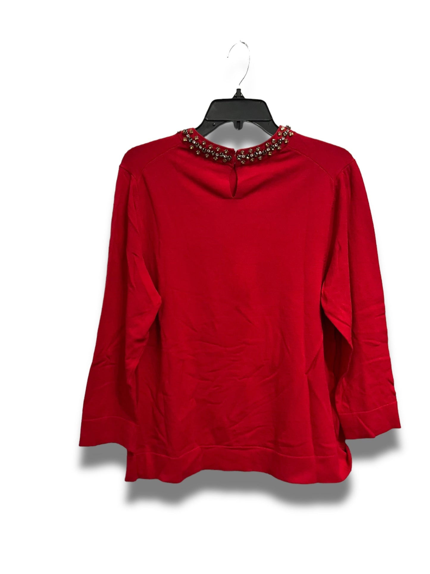 Top Long Sleeve By Ann Taylor In Red, Size: Xl