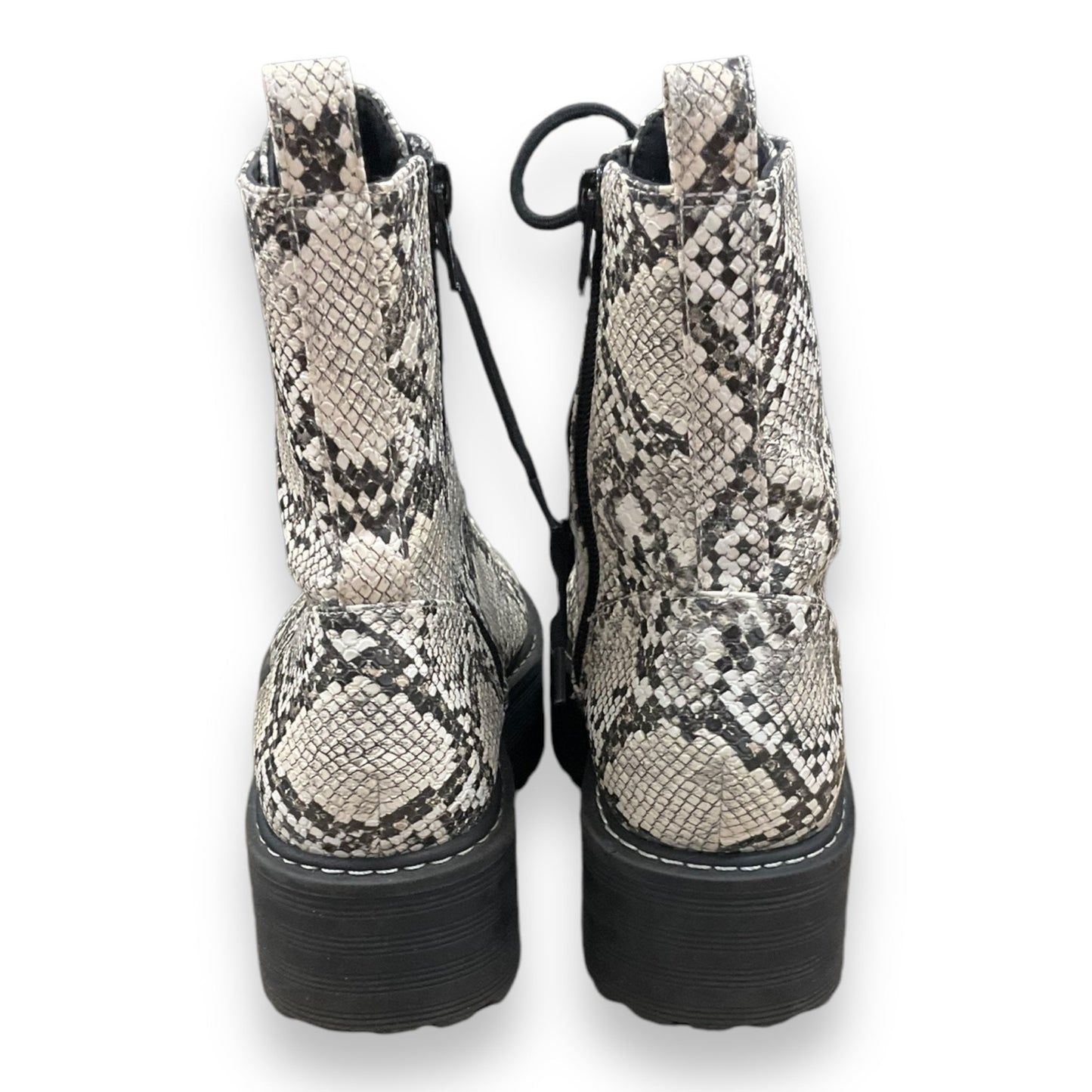 Boots Combat By Divided In Snakeskin Print, Size: 7