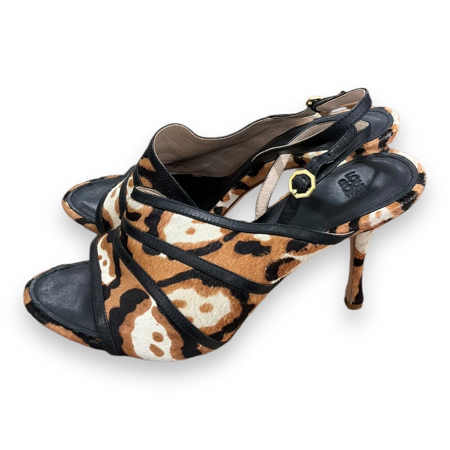 Sandals Heels Stiletto By Louise Et Cie In Animal Print, Size: 10