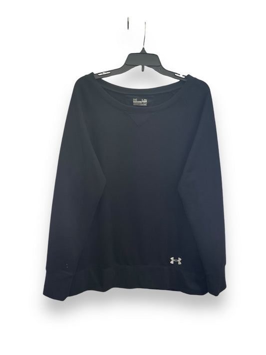 Top Long Sleeve By Under Armour In Black, Size: L