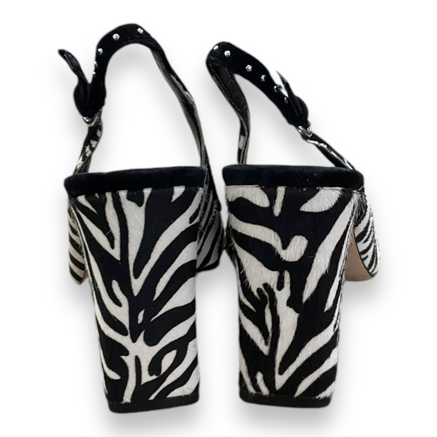 Shoes Heels Block By Marc Fisher In Zebra Print, Size: 7.5