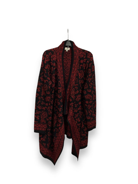 Cardigan By Lucky Brand In Black & Red, Size: Xl