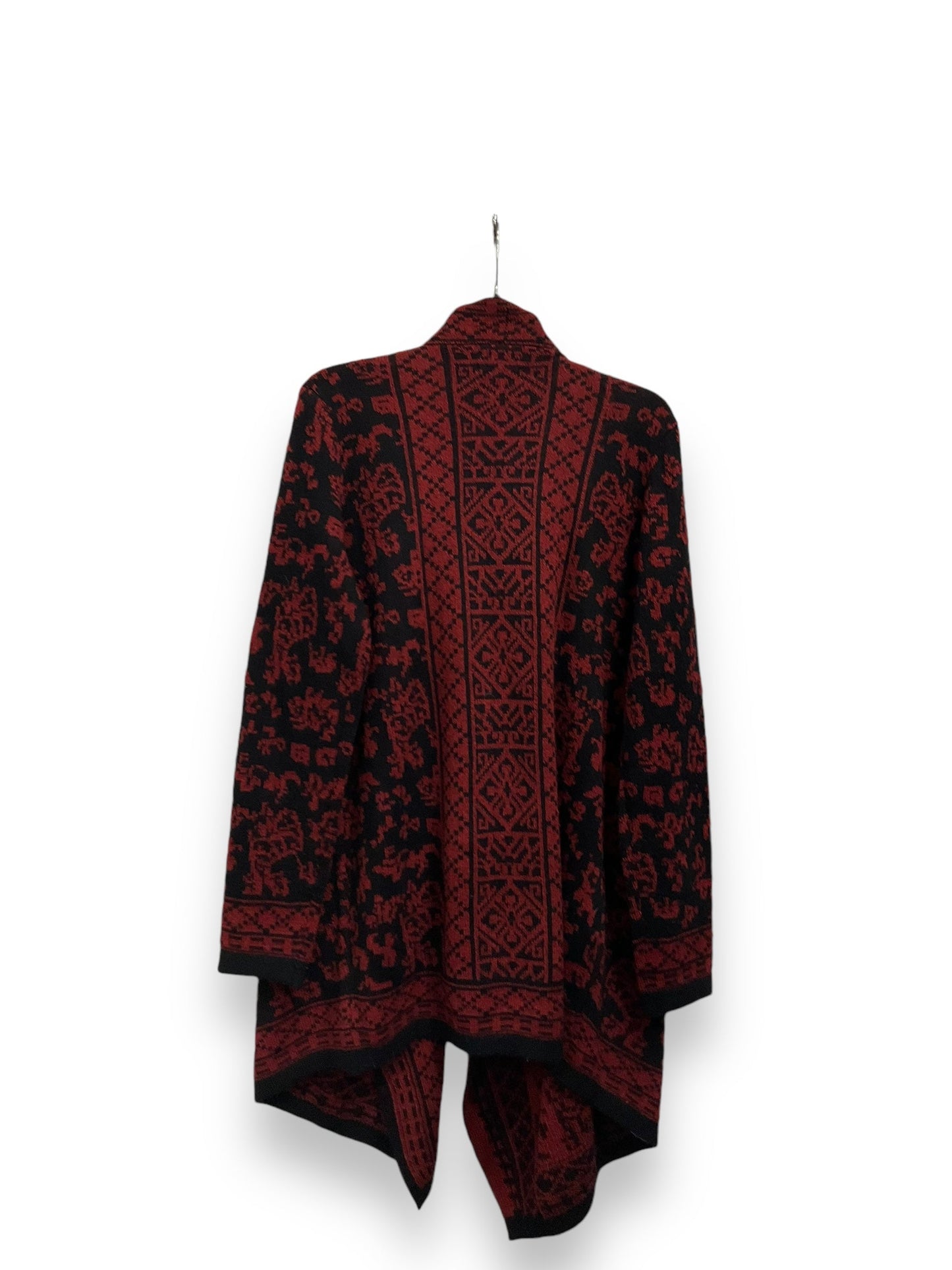 Cardigan By Lucky Brand In Black & Red, Size: Xl