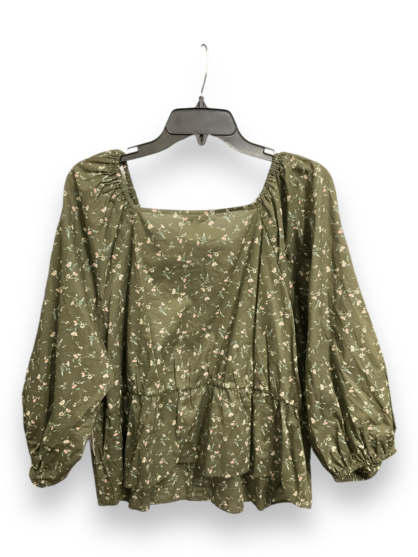 Top Long Sleeve By Ana In Green, Size: Xxl