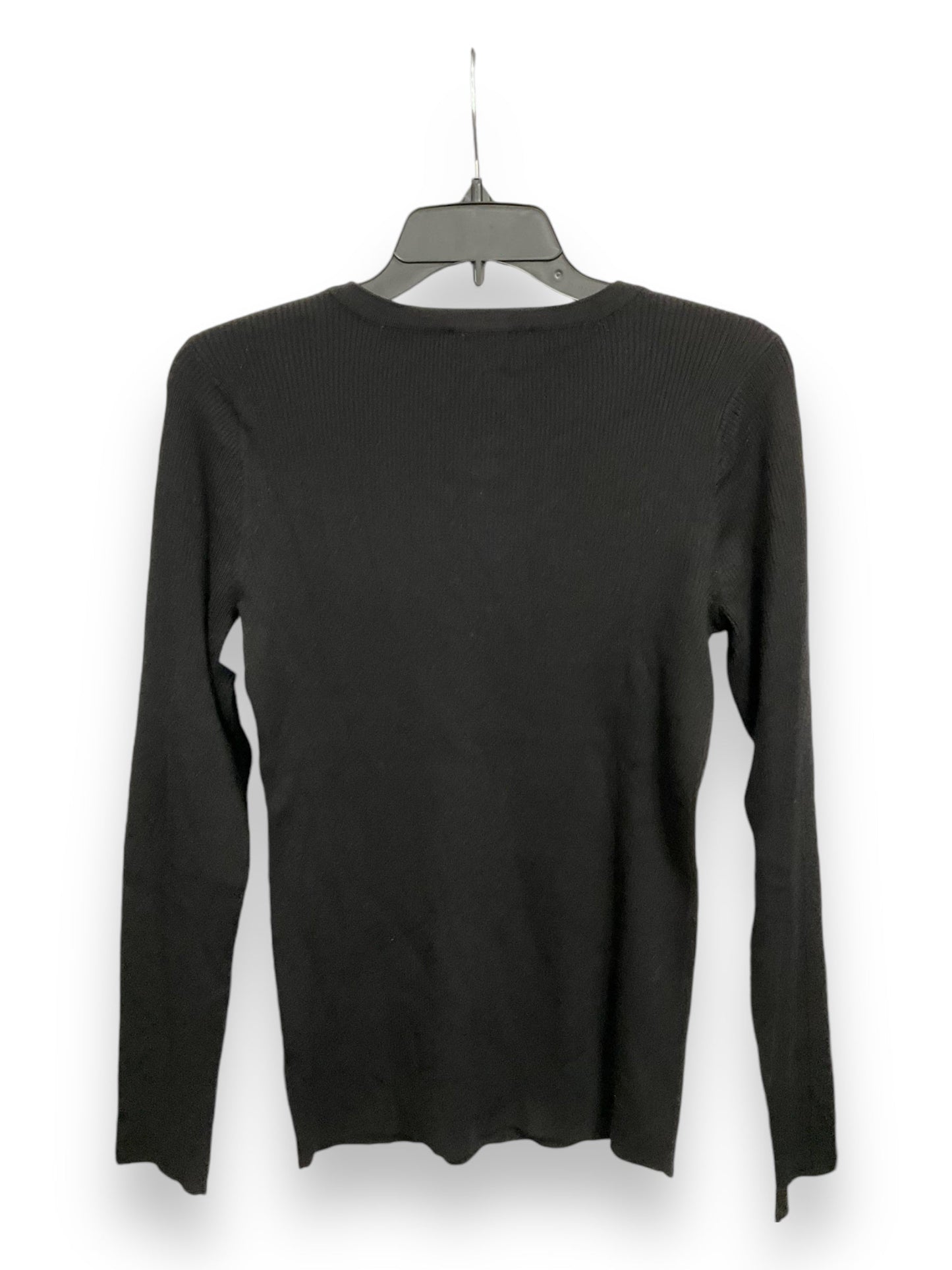 Top Long Sleeve By Inc In Black, Size: L